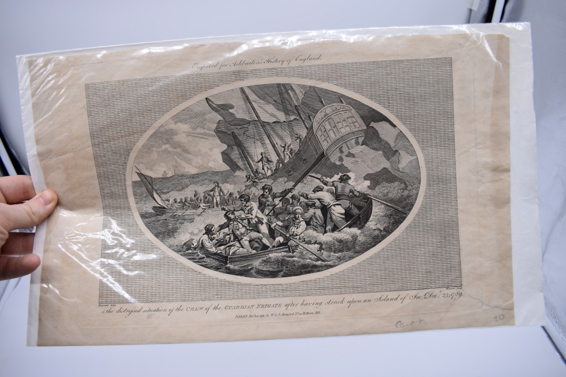 MARITIME ENGRAVINGS: SHIPWRECKS: collection of approx 50 prints and engravings, largely 18th-19th - Image 3 of 62