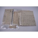 MANUSCRIPTS: collection of approx 15 items, 17th-early 19thc manuscripts, to include 2pp letter