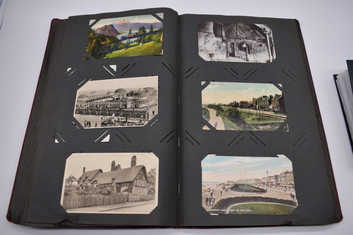 POSTCARD ALBUM: contains approx 296 mixed postcards, topographical and greetings, generally in - Image 34 of 70