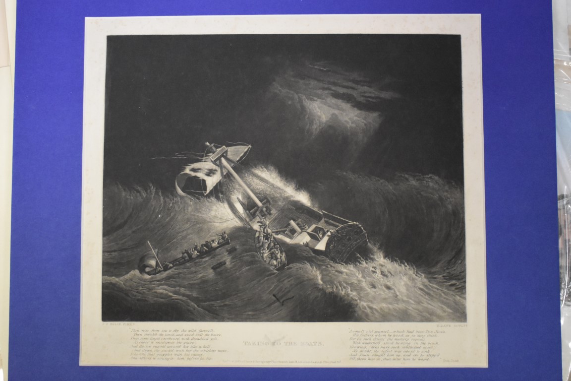 MARITIME ENGRAVINGS: SHIPWRECKS: collection of approx 50 prints and engravings, largely 18th-19th - Image 11 of 62