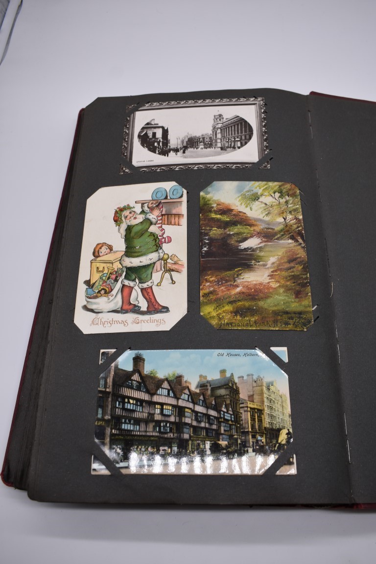 POSTCARD ALBUM: contains approx 296 mixed postcards, topographical and greetings, generally in - Image 51 of 70