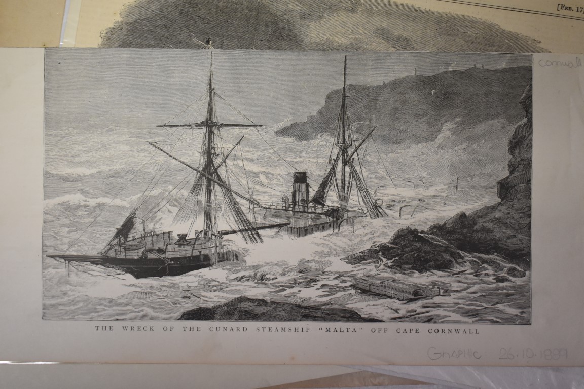 MARITIME ENGRAVINGS: SHIPWRECKS: collection of approx 50 prints and engravings, largely 18th-19th - Image 21 of 62