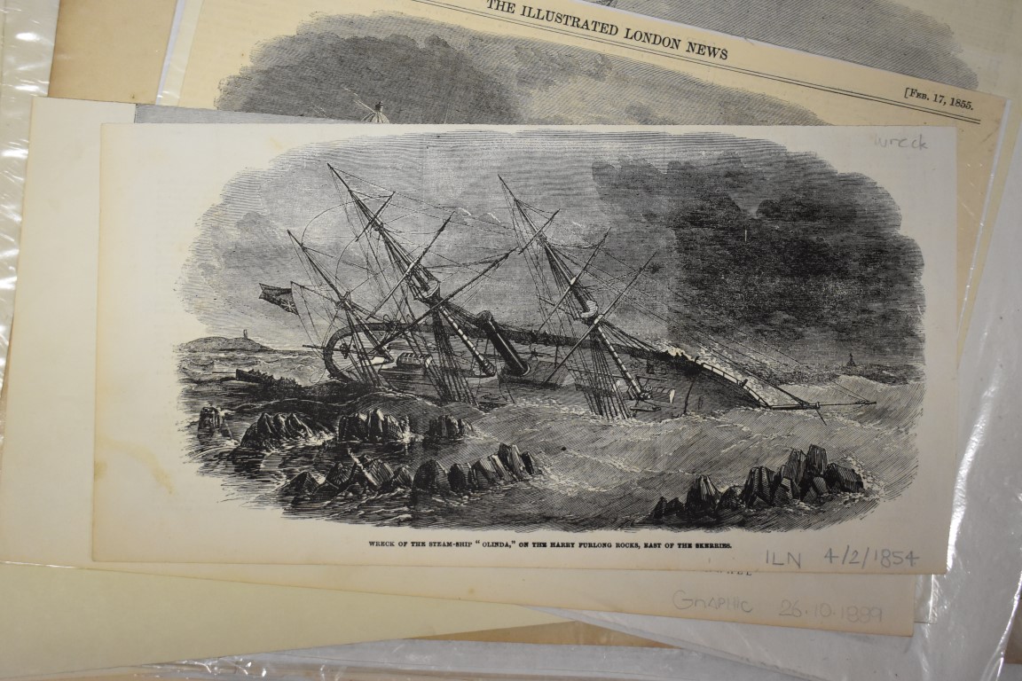 MARITIME ENGRAVINGS: SHIPWRECKS: collection of approx 50 prints and engravings, largely 18th-19th - Image 20 of 62