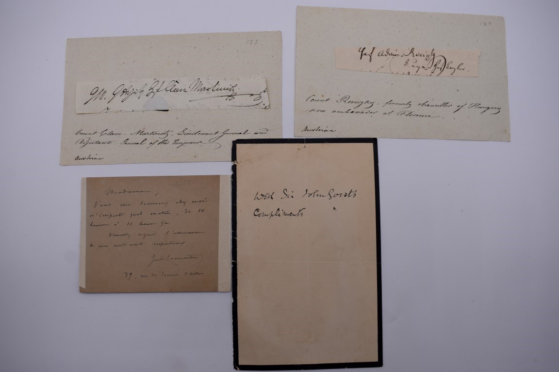 AUTOGRAPH MISCELLANY: collection of approx 30+ cut autographs and letters, largely political and - Image 6 of 10