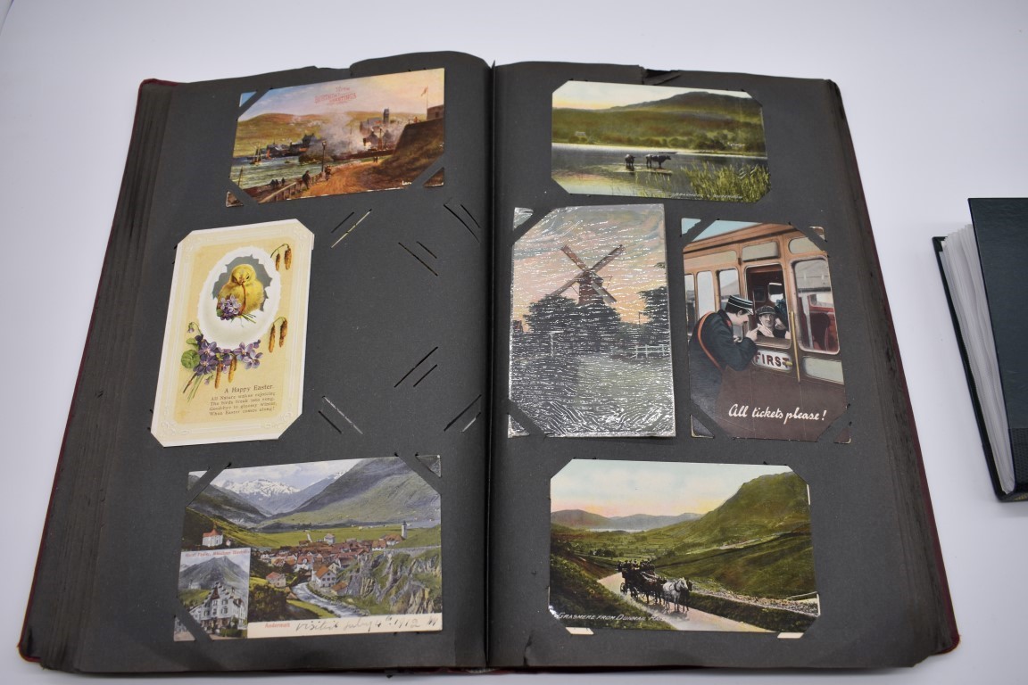 POSTCARD ALBUM: contains approx 296 mixed postcards, topographical and greetings, generally in - Image 23 of 70