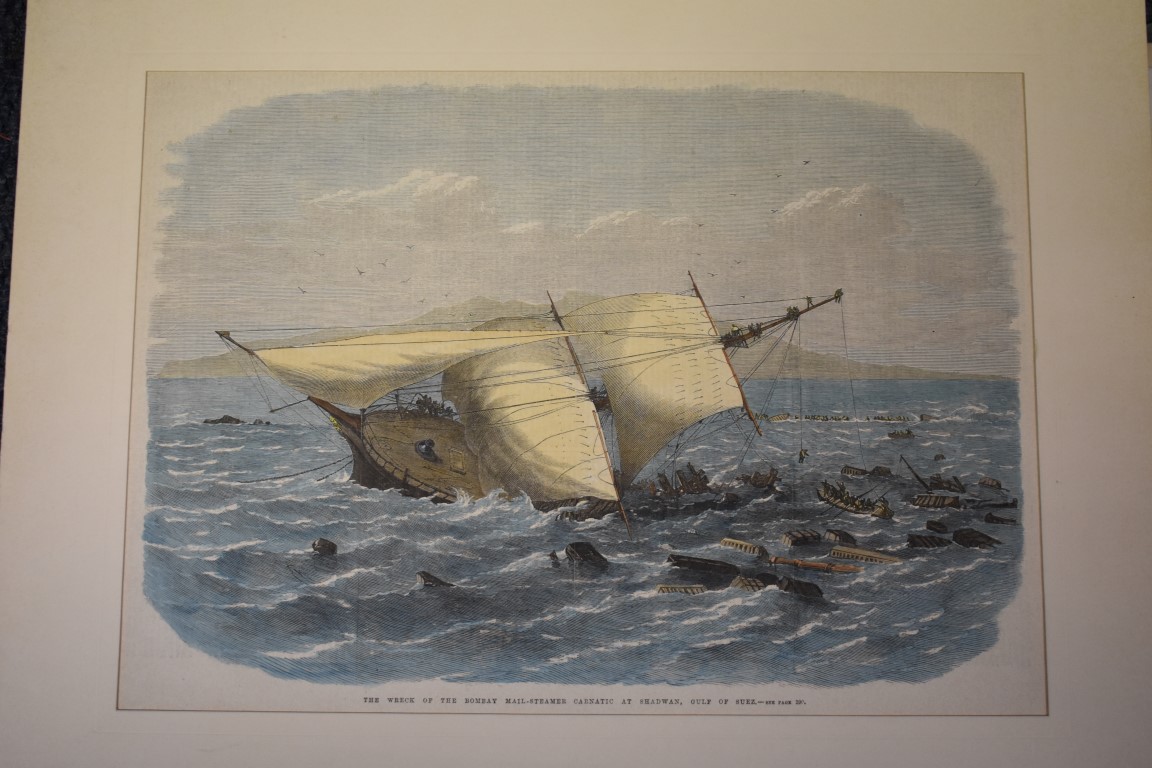 MARITIME ENGRAVINGS: SHIPWRECKS: collection of approx 50 prints and engravings, largely 18th-19th - Image 8 of 62
