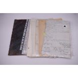 NAVAL AND MILITARY DOCUMENTS: group of 8 manuscript documents, to include printed form with