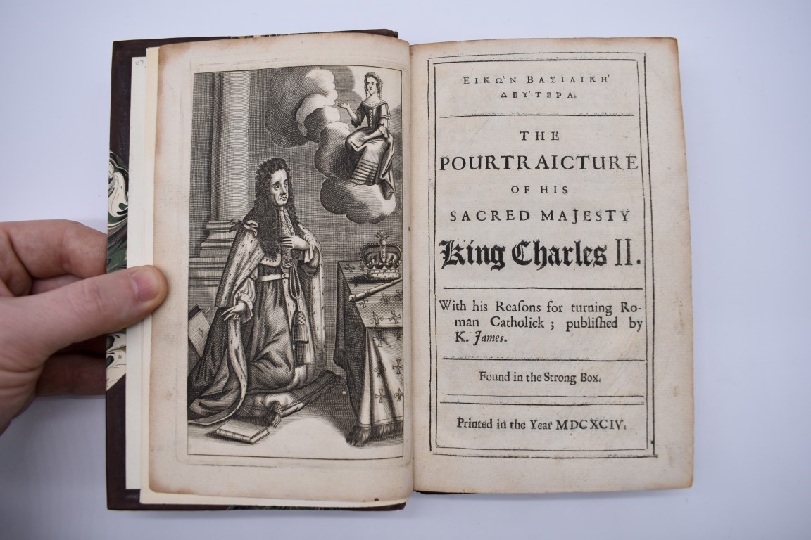 EIKON BASILIKE: 'The Pourtraicture of His Sacred Majesty King Charles II..with his reasons for - Image 2 of 3