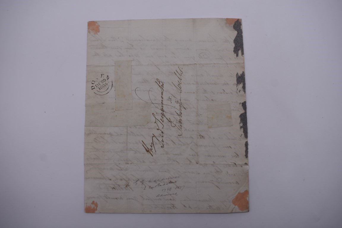 19TH CENTURY LETTERS & DOCUMENTS: two letters entire postmarked Penzance 1840, Buller family, - Image 4 of 23