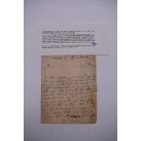 SOUTH SEA BUBBLE: LAUDERDALE (Charles, 6th Earl, ?1688-1744): entire letter to Robert Carnegie,