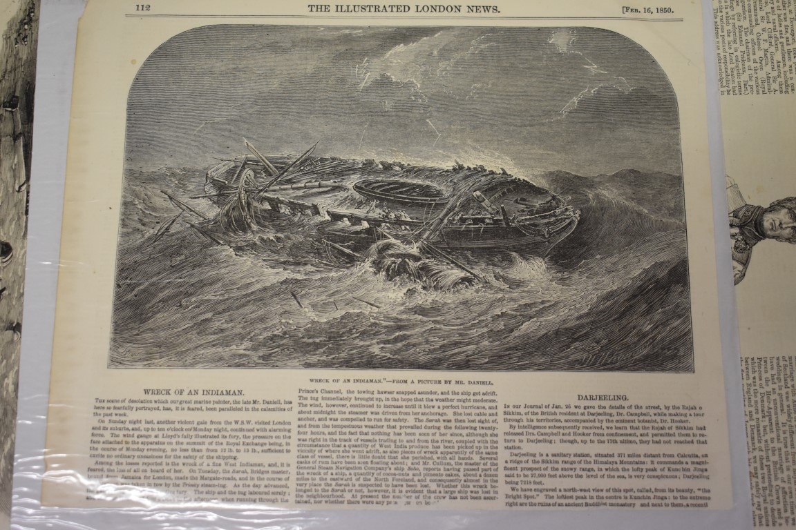MARITIME ENGRAVINGS: SHIPWRECKS: collection of approx 50 prints and engravings, largely 18th-19th - Image 50 of 62