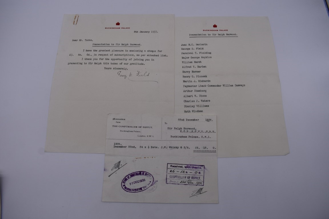 HARWOOD (Sir Ralph Endersby, 1883-1952): a small collection of typed and handwritten letters and - Image 7 of 9