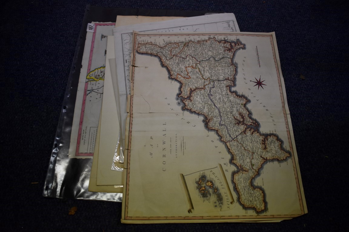 MAPS: collection of 11 miscellaneous maps, 17th-19th century, to include hand-coloured map of