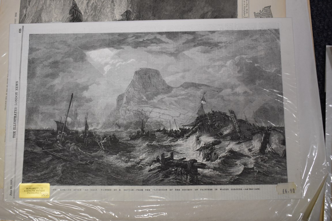 MARITIME ENGRAVINGS: SHIPWRECKS: collection of approx 50 prints and engravings, largely 18th-19th - Image 40 of 62