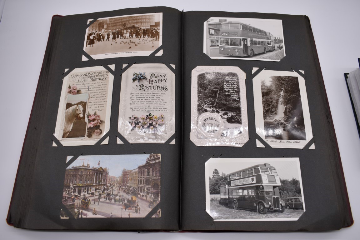 POSTCARD ALBUM: contains approx 296 mixed postcards, topographical and greetings, generally in - Image 29 of 70