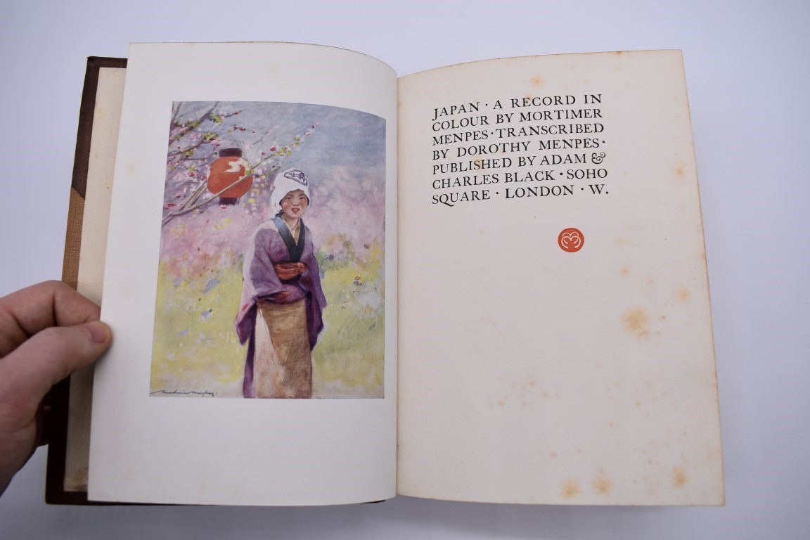 MEMPES (Mortimer & Dorothy): 'Japan...a Record in Colour', London, A & C Black, January 1905: 8vo, - Image 2 of 3