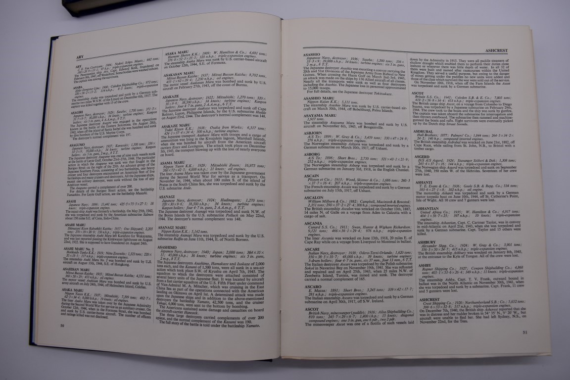 HOCKING (Charles): 'Dictionary of Disasters at Sea during the Age of Steam...1824-1962', printed - Image 3 of 4