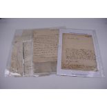 MANUSCRIPTS, 17TH-18TH CENTURY: group of 6 items, to include letter entire dated 25.7.1714,