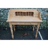 An old pine dressing table, 102cm wide x 55cm deep x 95cm high.Payment must be made in advance of