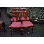 A set of four oak dining chairs.Payment must be made in advance of collection which is strictly by
