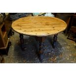 A pine circular kitchen table.Payment must be made in advance of collection which is strictly by