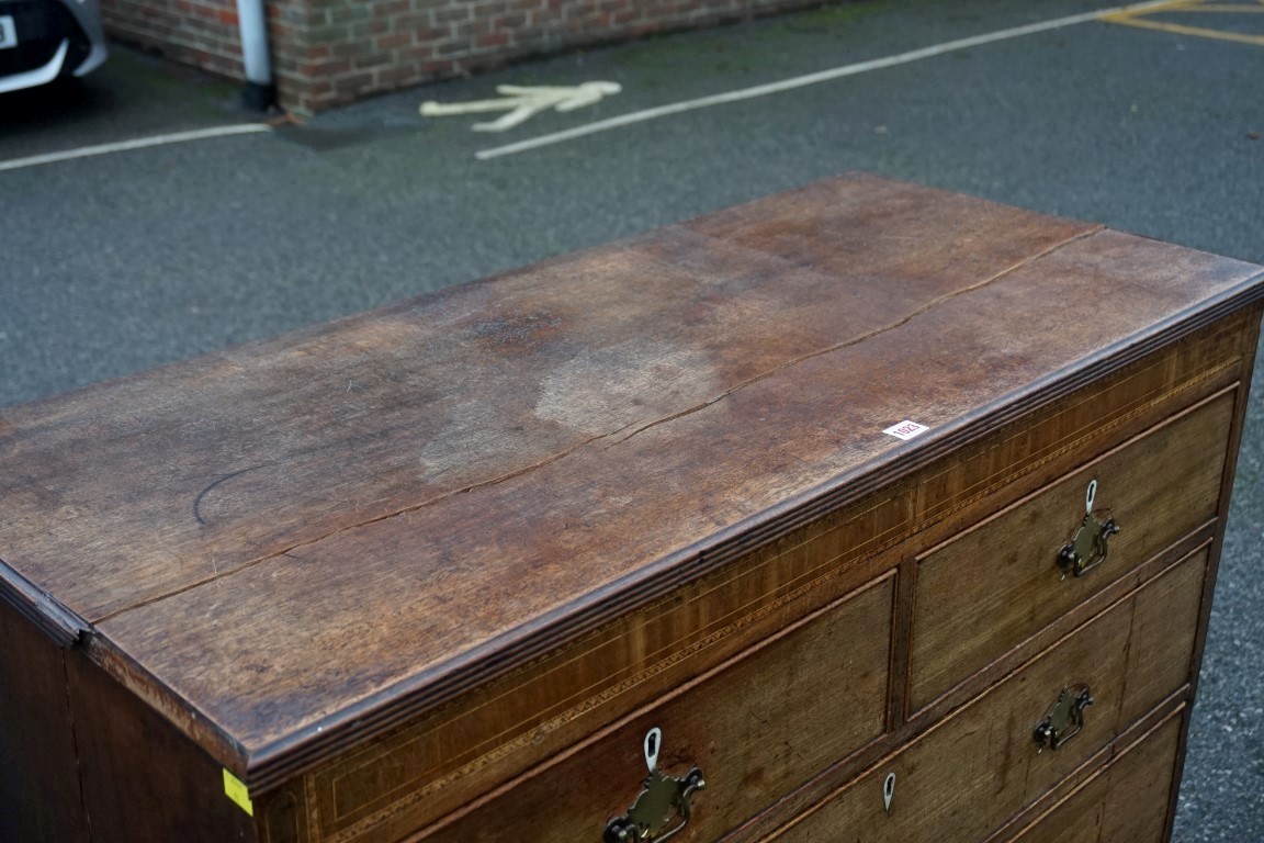 A Georgian mahogany chest of drawers, 117cm wide x 52cm deep x 113.5cm high.Payment must be made - Image 5 of 12