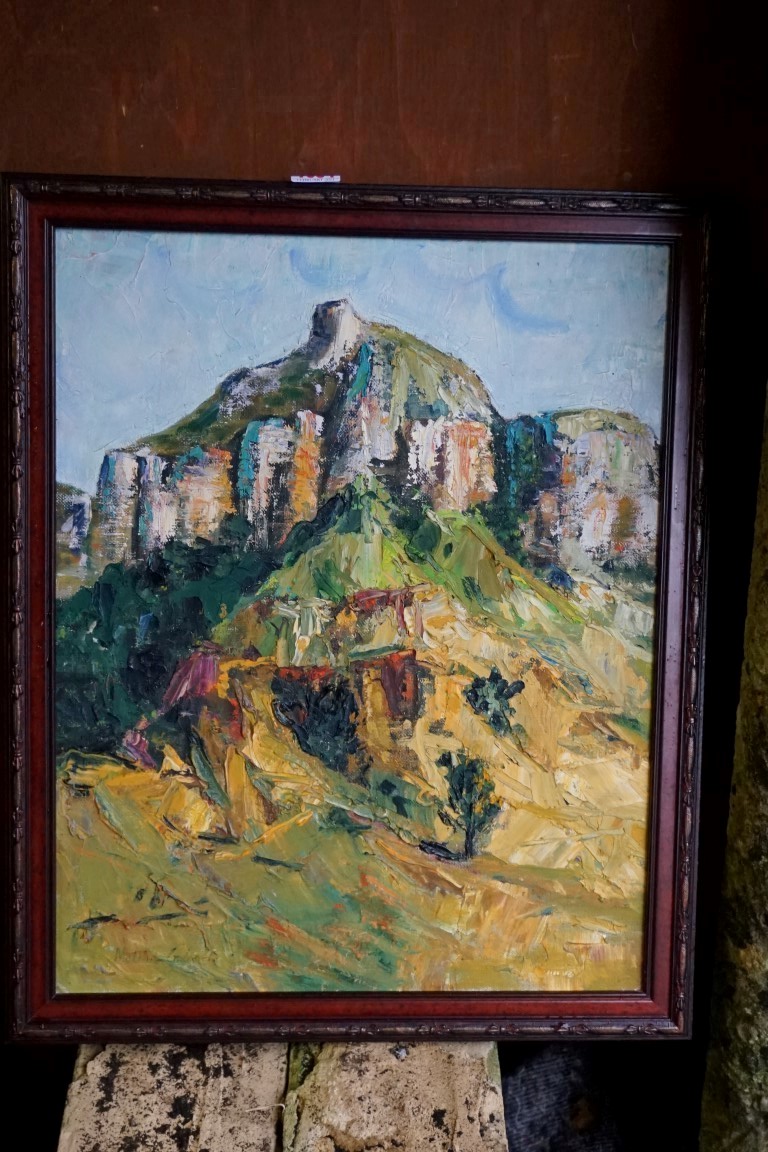 A South African oil by Matthew C..., 49.5cm x 39cm.Payment must be made in advance of collection