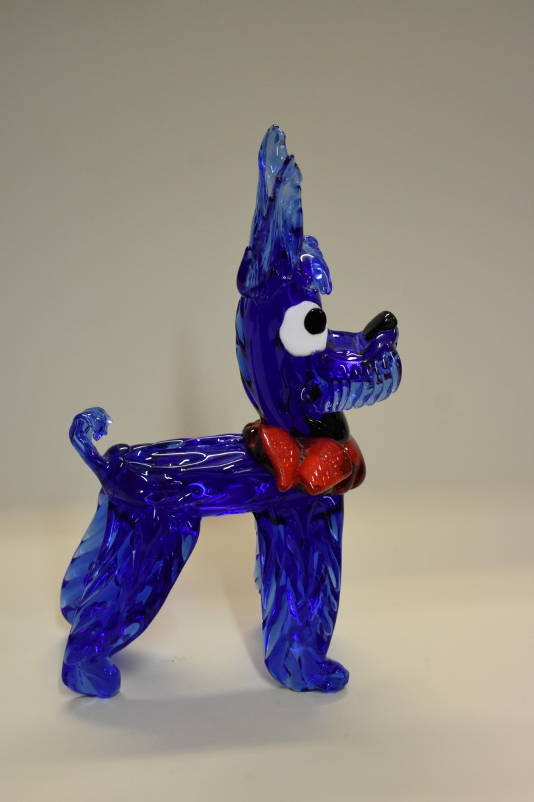 A Murano glass novelty poodle, 31cm high; together with another glass horse's head, 20cm high. (2) - Image 9 of 11