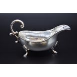 A silver sauceboat, by C S R Ltd, London 1971, 17.3cm wide, 196g.