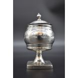 A George III silver pounce pot, London 1794, 9.5cm, 58.9g, (cover unmarked).
