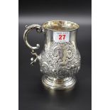 A George IV silver baluster tankard, by Robert Gainsford, Sheffield 1821, 13.7cm, 299g.