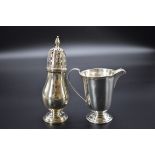 A silver sugar caster, by Adie Bros Ltd, Birmingham 1937, 16.5cm, 122g; together with a silver