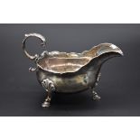 A George III silver sauce boat, probably by Fuller White, London 1763, 171g.