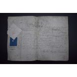 QUEEN VICTORIA, MILITARY COMMISSION: printed commission on vellum appointing John William Powlett