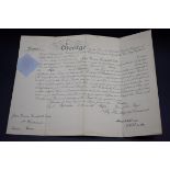 GEORGE V MILITARY COMMISSION: printed commission appointing John Vernon Campbell-Orde as Officer,