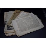 NEWSPAPERS: collection of approx 24 misc issues and titles, 18thc to mid 20th, to include