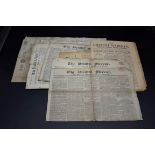 NEWSPAPERS: small collection, 18thc to General Strike of 1926, inc. Bristol Mirror (3 issues): The