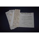 MANUSCRIPT MEDICAL RECEIPTS: a collection of 9 manuscript receipts including recipes for cough