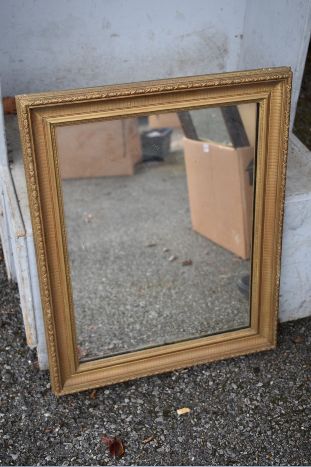 Two gilt wall mirrors; together with a fretwork mirror and one other. - Image 5 of 5