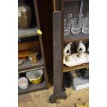 Railwayana: a giant wrought iron open ended railorad spanner, 92.5cm long.