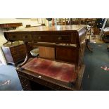 A Regency mahogany and brass strung sofa table, 106cm wide.