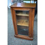 A Victorian walnut and inlaid pier cabinet, 51cm wide x 33.5cm deep x 88cm high.