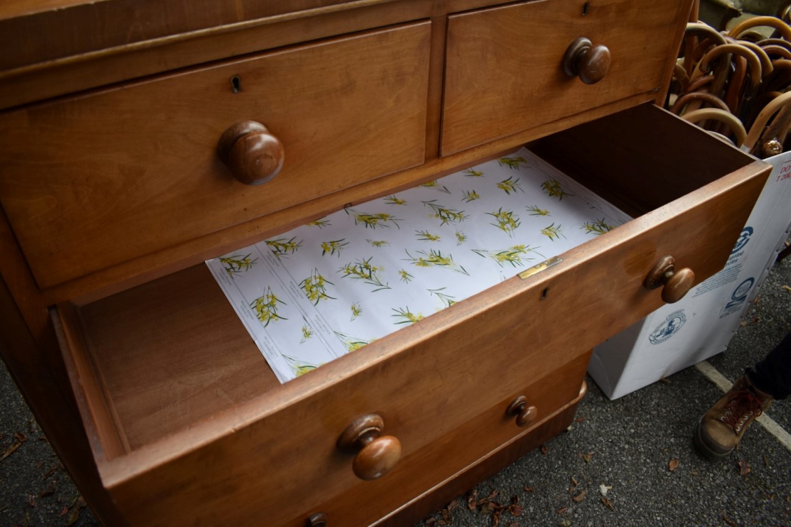 A large Victorian mahogany chest of drawers, 113cm wide x 53cm deep x 126cm high. - Image 3 of 7