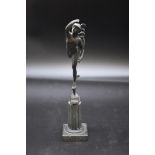 After the antique, a bronze figure of Mercury, 22.5cm high.