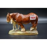 A Royal Doulton figure group of a horse and foal, HN2533.