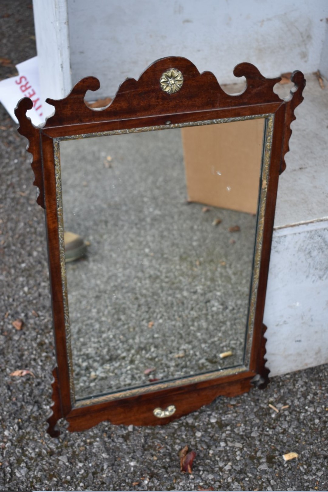 Two gilt wall mirrors; together with a fretwork mirror and one other. - Image 2 of 5