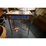 A circa 1900 mahogany and inlaid bijouterie table, 61cm wide. Provenance: General Sir Henry Horne,