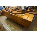 A mid-century teak sideboard, 198.5cm wide.