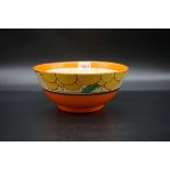 A Clarice Cliff 'Summerhouse' pattern bowl, 21cm diameter.