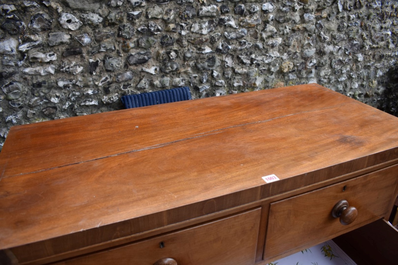 A large Victorian mahogany chest of drawers, 113cm wide x 53cm deep x 126cm high. - Image 4 of 7